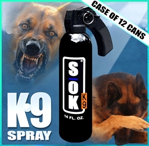 SOK K9 Defense Spray Case of 12 With Trigger 14 FLOZ