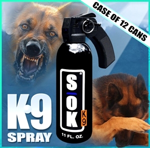 SOK K9 Defense Spray Case of 12 With Trigger 11 FLOZ Each