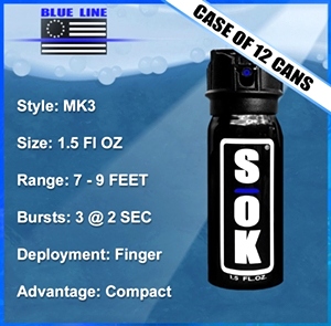 SOK Defense Spray 1.5 FLOZ Case Of 12 Cans