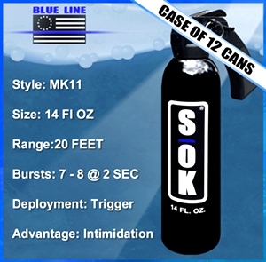 SOK  Defense Spray With Trigger 14 FLOZ Case Of 12 Cans